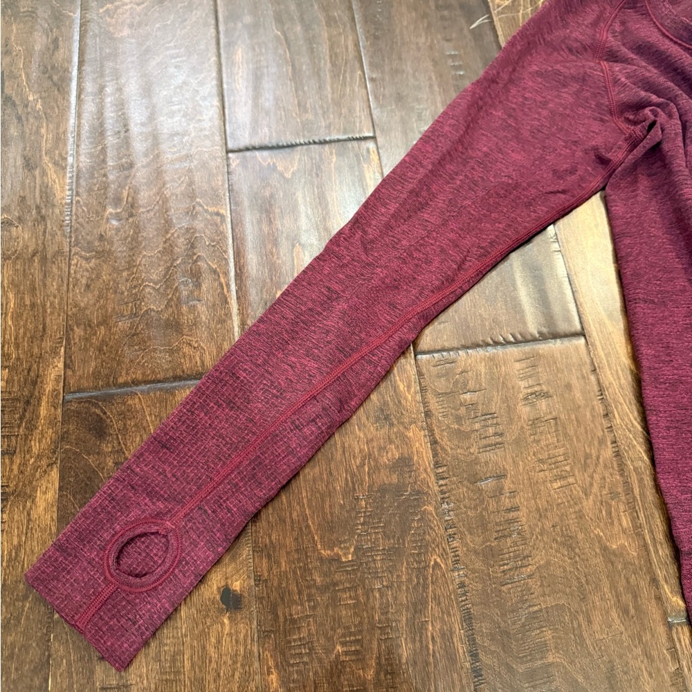 Lululemon Swiftly Tech Long Sleeve Crew Star Ruby Black size 12 - Picture 4 of 11
